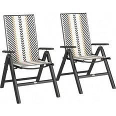 Shein Set Of 2 Reclining Rattan Garden Chairs