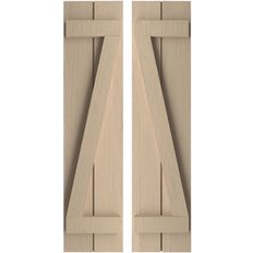 Windows Ekena Millwork Rustic Two Board Joined Board-n-Batten Shutters 11 W x 42 H Window Shutter