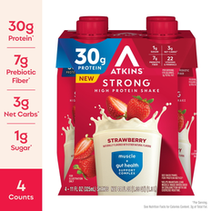 Strong High Protein Shake Strawberry 4 Shakes