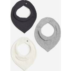 Drool Bibs H&M Baby Dark Grey Light Grey Marl 3-Pack Bibs