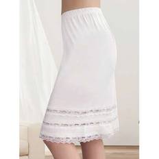 Shein Underskirts Shein Lace Trim Slip Underskirt Anti-Transparent Anti-Flash