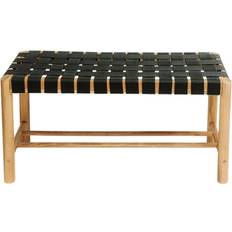 Udesofaer & Bænke Hâws Nooka Bænk Sort Reb 90x45x33 cm Havebænk