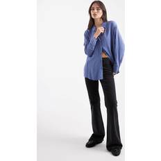 Vero Moda Long Sleeve Shirt Mid Blue White Stripe