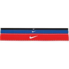 Blå - Unisex Pandebånd Nike Flex Classic Mixed Hair Band 3 Pack - Blue