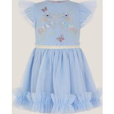 Baby Girls Unicorn Embellished Disco Dress - Blue