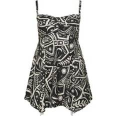 Tankinis Yours Hanky Hem Tankini Top Postcard Print - Black