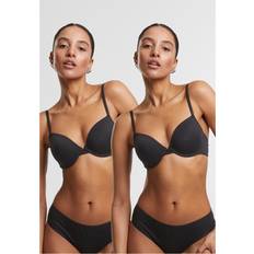 Urban Classics BH:ar Urban Classics Ladies Basic Cotton Bra 2-Pack - Black/Black