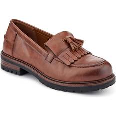 Wide Fit Tasselled Moccasins - Tan