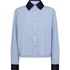 Dame - Stribede Bluser Co'Couture NelsonCC Stripe Shirt Bluse 23-Pale Blue