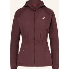 Lilla - Træningstøj Overtøj Asics Road Packable Jacket Løbejakke Damer - Rød