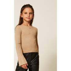 Viscose Knitted Sweaters Children's Clothing Twinset Sweater Kids - Gold