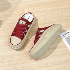Red - Women Clogs Dinamr Womens Versatile Summer Slipon Clogs Lightweight - Burgundy