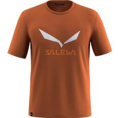 Gång & Vandring - Orange T-shirts Salewa Solidlogo Dry T-Shirt Funktionströja Herr - Röd
