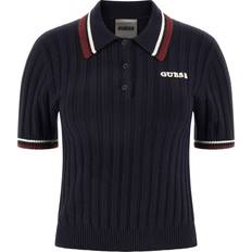 Breathable - Women Polo Shirts Guess Ribbed Polo Sabina - Bleu