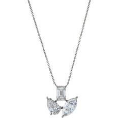 White Gold Necklaces Adina Eden 14K Lab-Grown Diamond Necklace - Lab-Grown