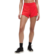 Lululemon Hotty Hot Shorts Mit Hohem Bund Liner Neon - Lulu Red