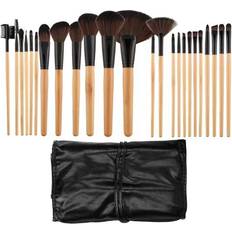 Mimo Makeup Brush Wooden&Black 24' Set