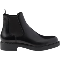 Prada Brushed Leather Chelsea - Black