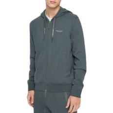 Armani Exchange Stretch Fabric Zip Up Sweatshirt - Green