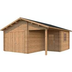 Bruna - Trä Garage Palmako Roger 102483 (Byggnadsarea 28.1 m²)