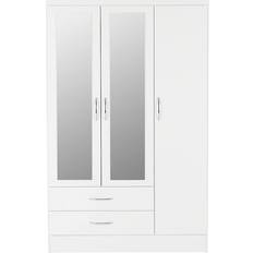 SECONIQUE Nevada White Gloss Wardrobe 116x182.5cm