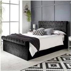 Aspire Chesterfield Ottoman Black 130x217cm