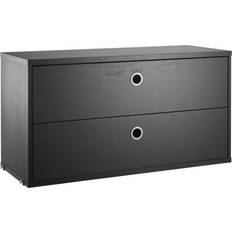 Svarta Byråer String Cabinet Black Stained Ash Chest of Drawer 78x42cm