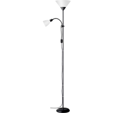 Brilliant Spari White/Black Floor Lamp 180cm