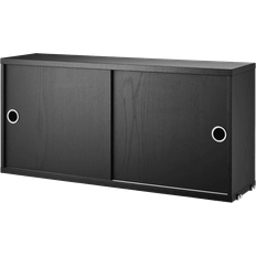 String CD7820 Black Stained Ash Shelving System 78x37cm