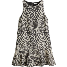 H&M Dame A-line Dress - Lys Beige/Zebramønstret