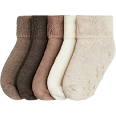 H&M Baby Hvid 5-pak skridsikre strømper frotté