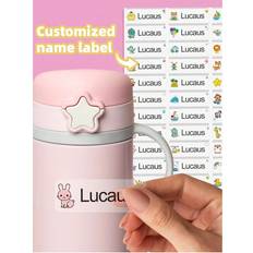 50-200PCS Clear Name Labels Waterproof Vinyl