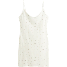 Beige - Dame Natkjoler H&M Dame Blomstret Natkjole Pointelle - Creme/Blomstret