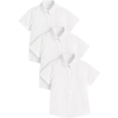 Solid Colours Shirts Children's Clothing Tu Kid's Short Sleeve Shirts 3-pack - White (128768916)