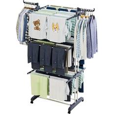 4 Tier Clothes Airer Horse Drying Rack Dark Grey
