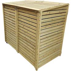 Wood Garden & Outdoor Furniture Samuel Alexander Large Double Wheelie Bin Storage for 2 Bins