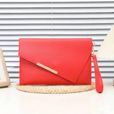 Unisex Clutches Shein Black Envelope Clutch Bag PU Material