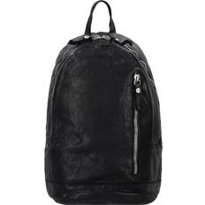 Frassino Daypack Leather Backpack - Black
