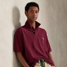 Oversize Pikétröjor Polo Ralph Lauren Sport Capsule Vinröd Pikétröja Med Flagglogga - Granat