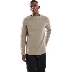Men Jumpers New Look Mink Regular Knit Jumper - Grey