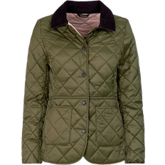 Barbour Deveron Quilted Jacket - Olive Pale Pink