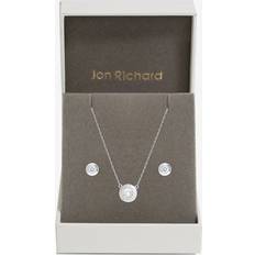 Silver Plated Jewellery Sets Jon Richard Silver Plated Crystal Bezel Set - Silver Plated Crystal