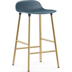 Mässing Stolar Normann Copenhagen Form Blue Bar Stool 77cm
