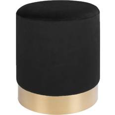 Messing Taburetter House Nordic Gamby Black Pouffe 43cm