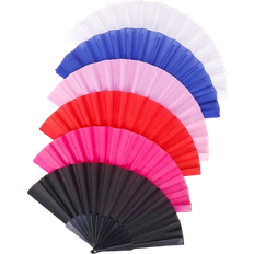 Shein 1pc/2pcs/4pcs Solid Color Flat Plastic Fan