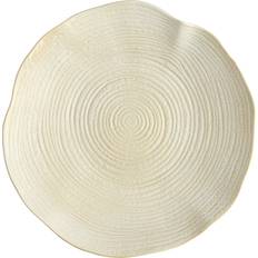 Decotique Wood Platter Cream Decorative Item