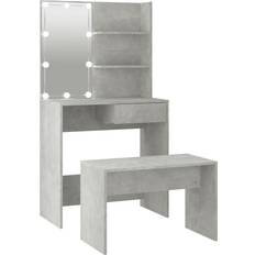 Gråa - Rektangulära Sminkbord vidaXL Engineered Wood Sminkbord 40x74.5cm 2st