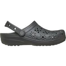 Crocs Classic Floral Cut-Out Clogs - Black Sand