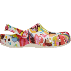 Crocs Classic Painted Floral Clogs - Chalk