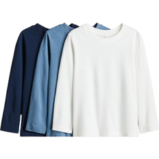 H&M Pojke Vit 3-pack långärmad T-shirt